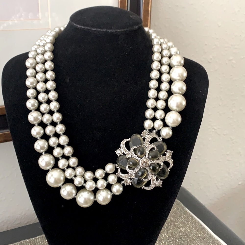 Talbots Graduated Faux Pearl Necklace